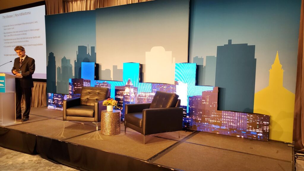 Image of stage design at Boston Investment Conference
